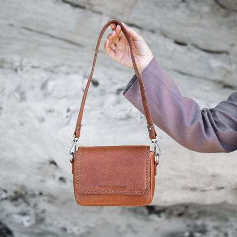 Sac Bandoulière The Chesterfield Brand en Cuir Marcella Cognac