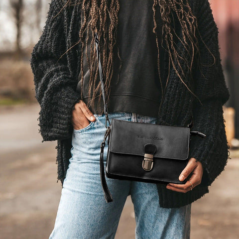 Sac Bandoulière The Chesterfield Brand en Cuir Lucca Noir