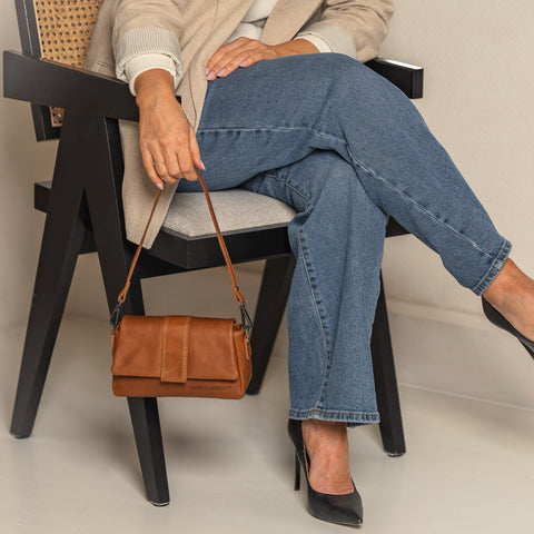 Sac Porté Épaule The Chesterfield Brand en Cuir Clifden Cognac