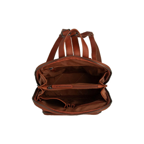 Sac à dos cuir The Chesterfield Brand Floran — ouverture grand angle