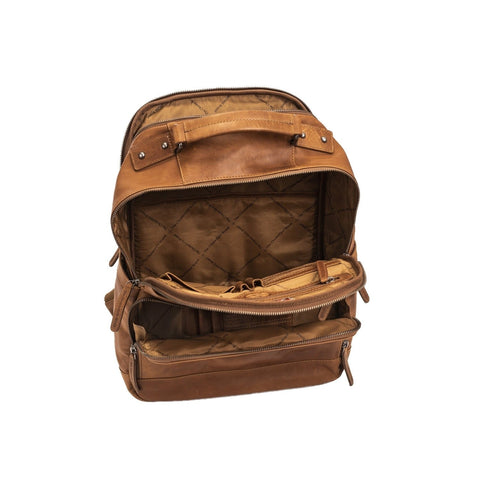 Sac à Dos Ordinateur The Chesterfield Brand en Cuir Austin Cognac