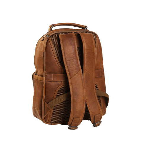 Sac à Dos Ordinateur The Chesterfield Brand en Cuir Austin Cognac