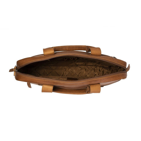 Sacoche Ordinateur The Chesterfield Brand en Cuir Calvi - Cognac