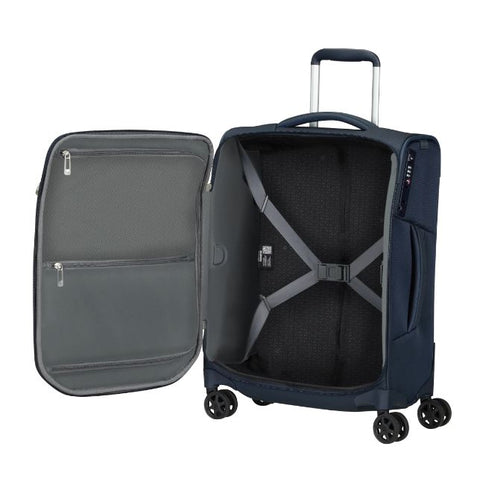 Valise cabine Samsonite Respark 55 cm bleu nuit — détail des roulettes