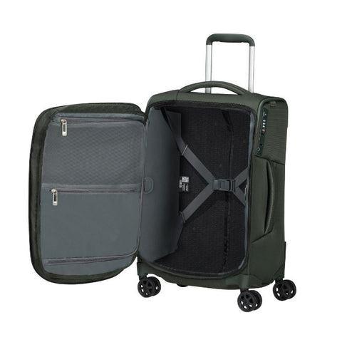 Valise cabine Samsonite RESPARK 55cm Forest Green — serrure TSA cable integree
