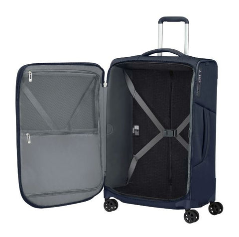 Valise Samsonite Respark 67 cm bleu nuit — détail de la serrure TSA