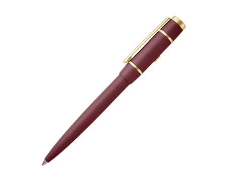Stylo bille Hugo Boss Rive Signature Lady Burgundy — corps laiton laque bordeaux