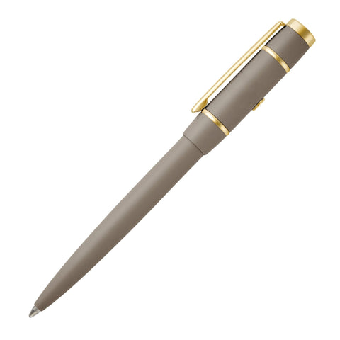 Stylo bille Hugo Boss Rive Signature Lady Taupe corps laiton laque idee cadeau