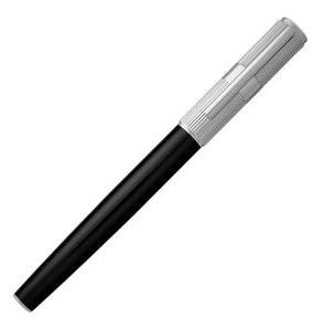 Stylo roller Hugo Boss Formation Line Argent — detail finition laiton et clip