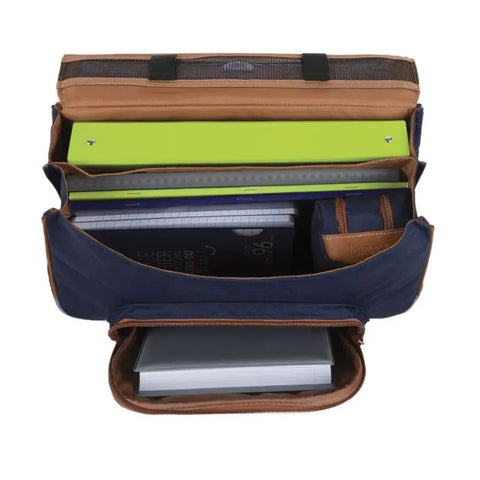 TANN'S - Cartable trolley Lancelot - bleu - 38cm - sportium store