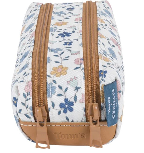 Trousse scolaire Tann's Candice Bleue x Cyrillus ouverte deux zips