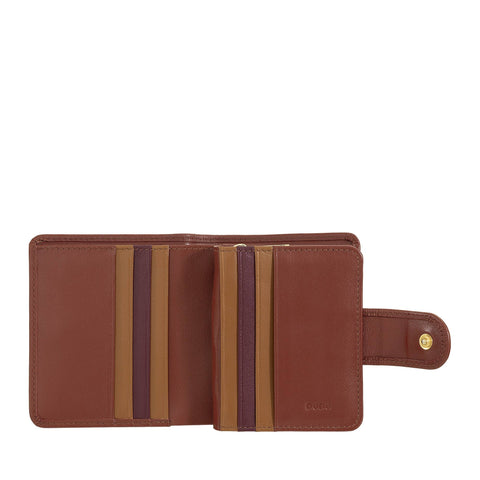 Petit portefeuille en cuir pour femme Dudu avec fermeture à pression et porte-monnaie