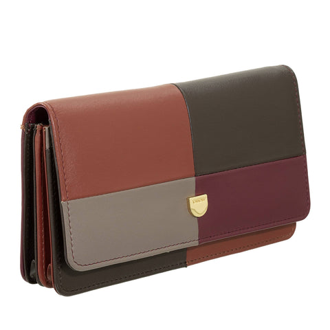 Portefeuille en cuir pour femme Dudu, porte-cartes avec bouton-pression