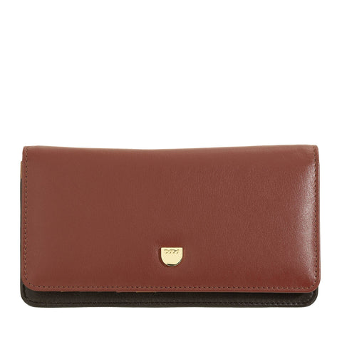 Portefeuille en cuir pour femme Dudu, porte-cartes avec bouton-pression