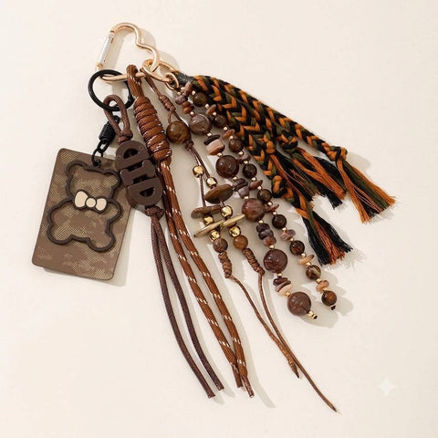 Bijou de Sac & Porte-Clés Ourson marron