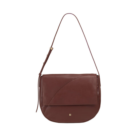 Sac à bandoulière en cuir pour femme Dudu Chocolat