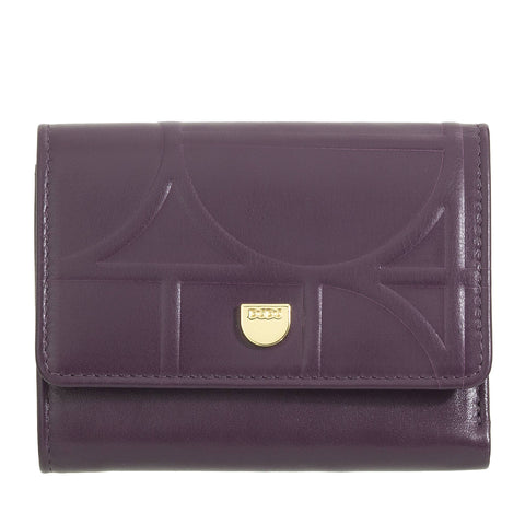 Portefeuille en cuir Dudu pour femme Violet foncé