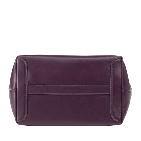 Sac à épaule en cuir pour femme DuDu® soirée, violet profond