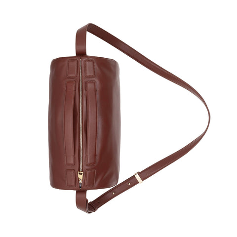 Grand sac à bandoulière en cuir pour femmes Dudu Chocolat_lilas