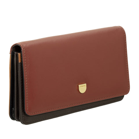Portefeuille en cuir pour femme Dudu, porte-cartes avec bouton-pression