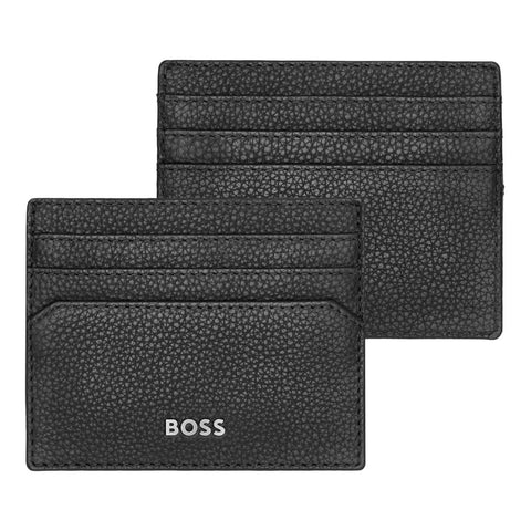 Porte-cartes Hugo Boss Classic grainé noir — vue principale